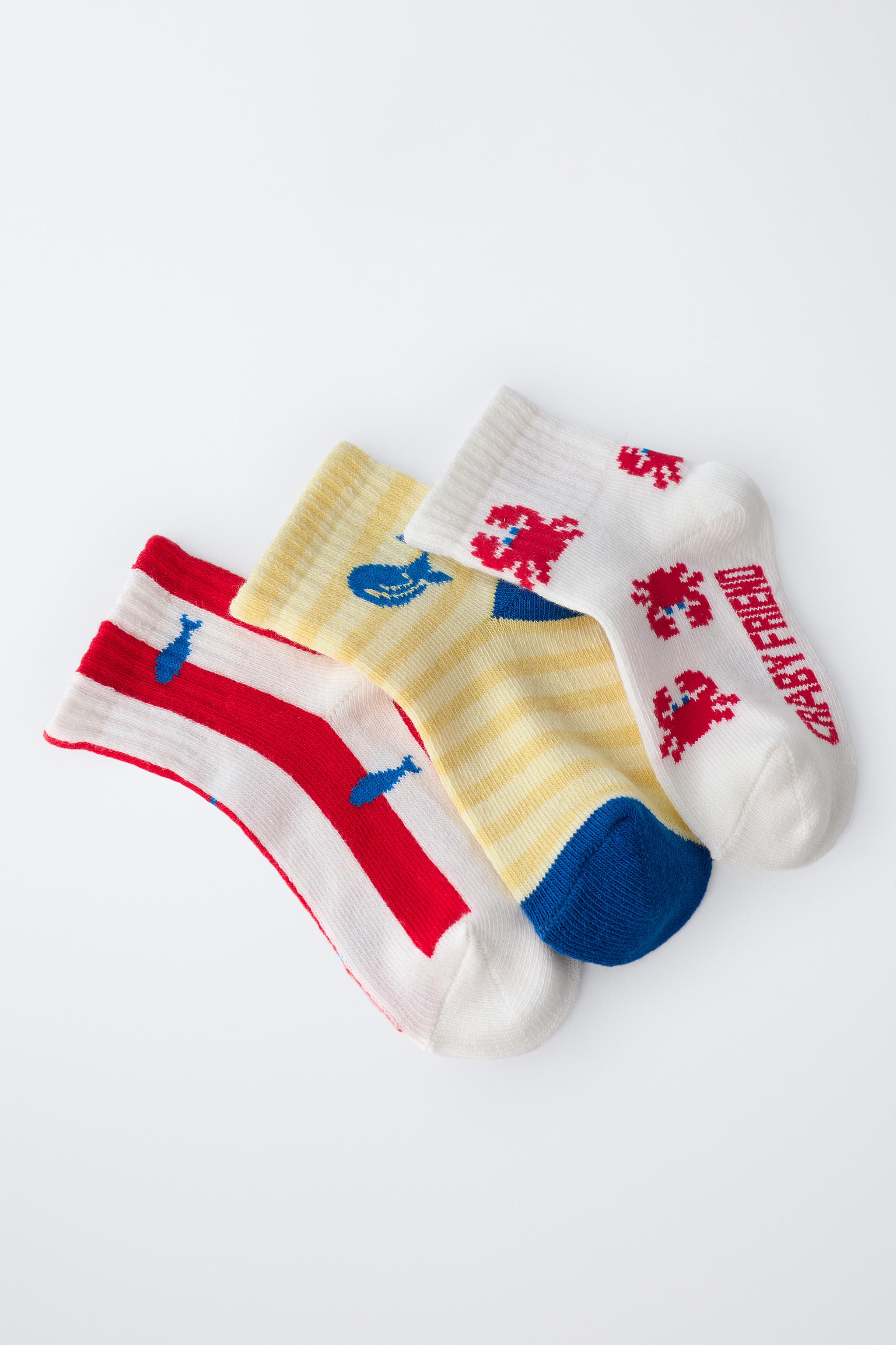THREE-PACK OF PRINTED SHORT SEA SOCKS
